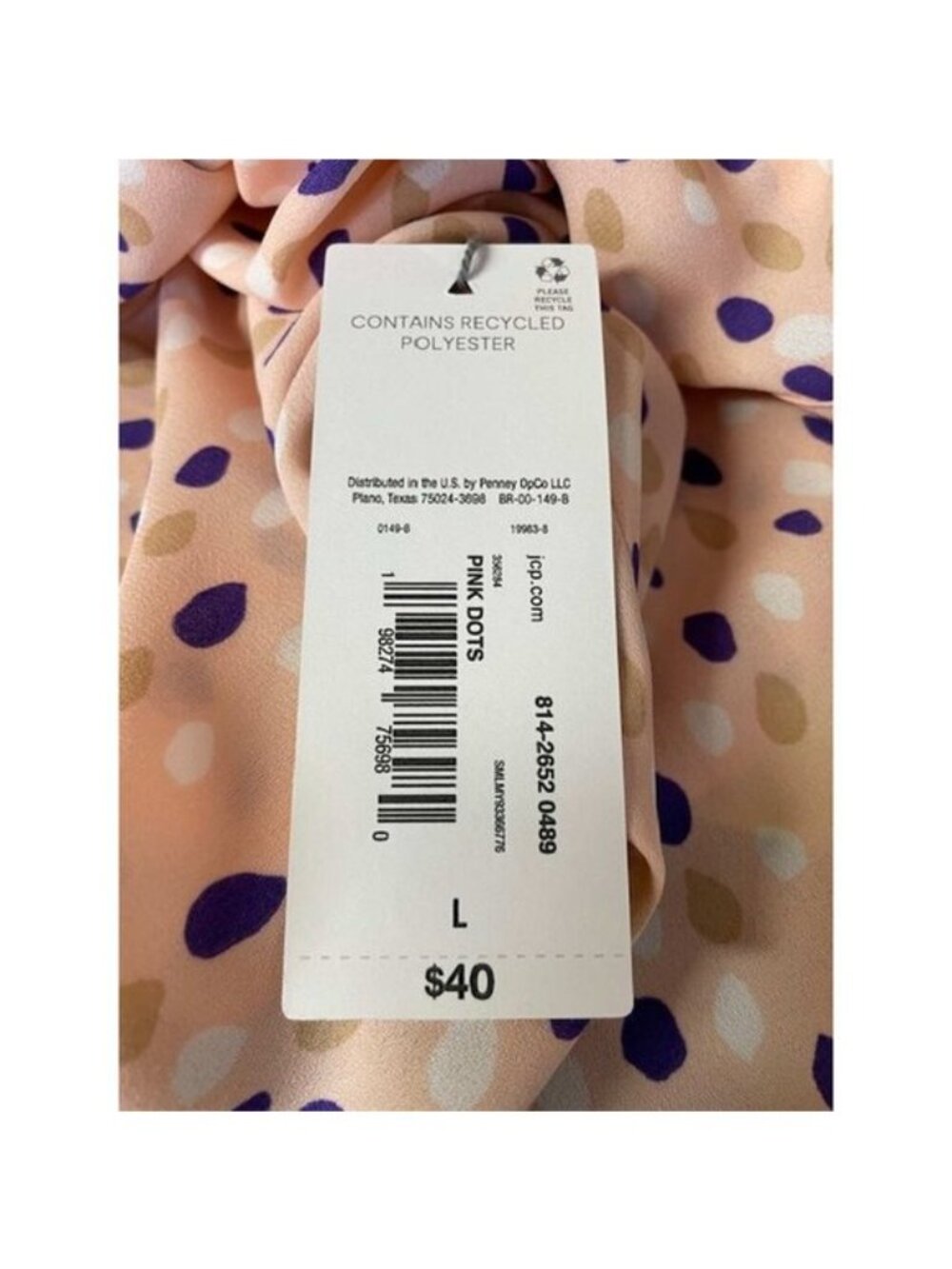Liz Claiborne Round Neck Short Sleeve Blouse LARGE (616) - Picture 7 of 9